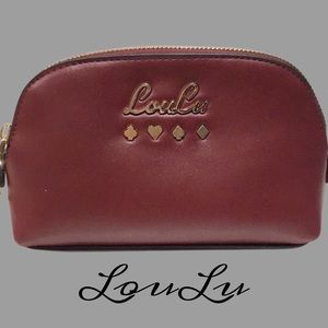 NEW LouLu‎ Make-Up Bag, Playing Card Suits Decoration, Brown
